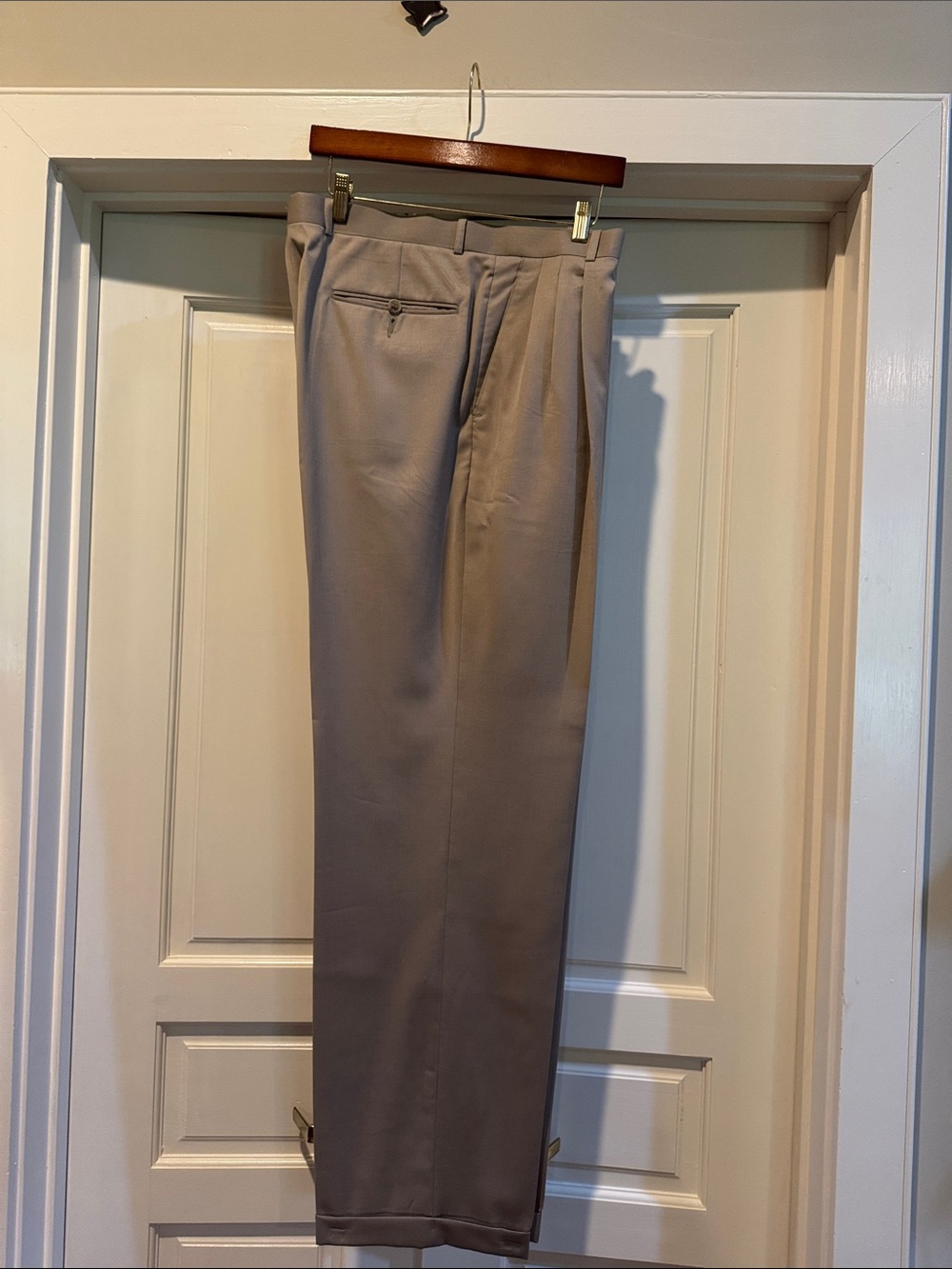 Men's Tailored Pleat Front Dress Pants — Taupe